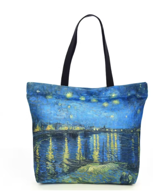 Pitex : Sac cabas "Nuit étoilée sur le rhône" de Van Gogh 48 x 39