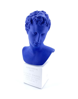 Sophia : Tête du Marathonien, Sculpture taille XL Coloris Sophia Blue