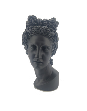 Sophia : Tête d'Apollon, vase coloris noir
