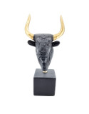 Taurus head, Sculpture noire & dorée