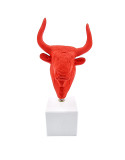 Taurus head, Sculpture coloris deep red