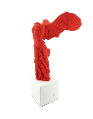 Sophia : Statue Victoire de Samothrace, Sculpture taille L Coloris Deep red