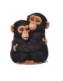 Sculpture Duo de bébés Chimpanzés 24cm
