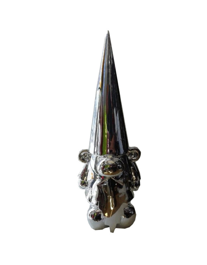 Naindispensable - Figurine nain de jardin 50 cm silver