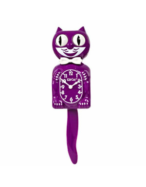 Kit Cat Klock : Horloge murale Mister Chat Violet