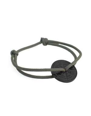 L'Émeraude bracelet vert, pièce noire asphalte