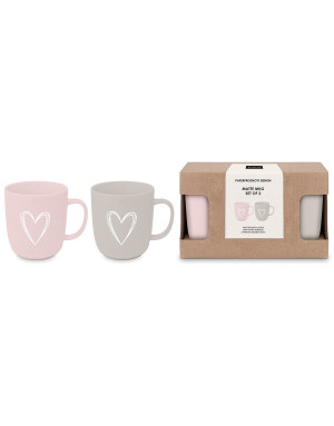 Paper Product Design : Pure Heart Set de 2 Mugs coeur