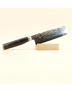 Kaï : Shun Premier Tim Mälzer, Couteau japonais Nakiri 14 cm, lame damassée & martelée