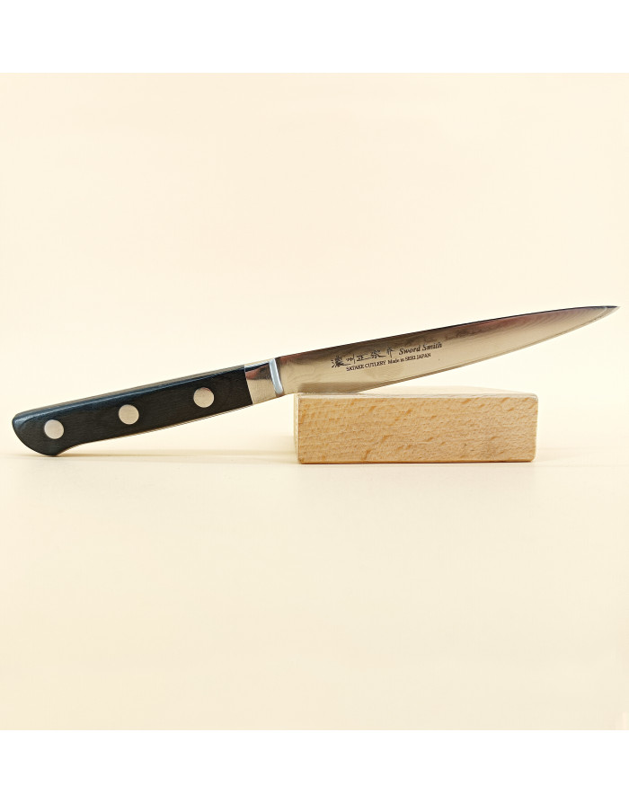 Fujisawa, Couteau Chutoh 12 cm japonais, lame damassée