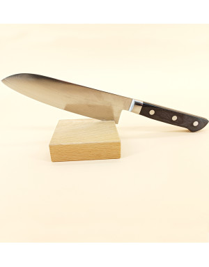 Satake : Fujisawa, Couteau Santoku 18 cm japonais, lame damassée