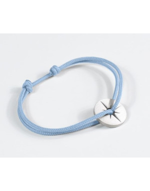 Le Vent à la française : Papaye bracelet solaire corde bleu ciel 