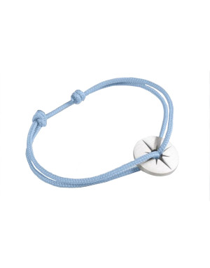Le Vent à la française : Papaye bracelet solaire corde bleu ciel 