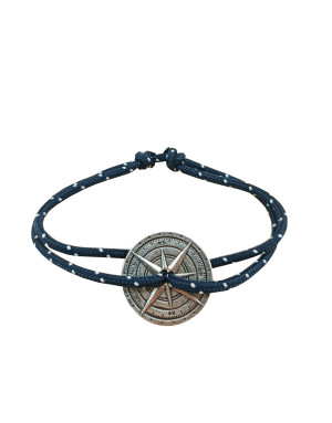 Le Vent à la française : Antique marin bracelet plaque argent , bleu