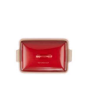 Plat à four rectangulaire avec couvercle  33 x 23 cm, rouge 