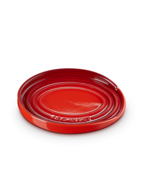 Le Creuset : Repose cuillère Ovale, en céramique Rouge cerise 
