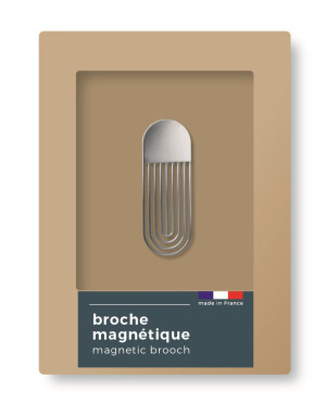 Tout Simplement : Broche magnétique, Forme Oblongue argentée