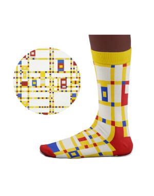 Sock affairs : Chaussettes d'après « Boogie-Woogie » de Piet Mondrian