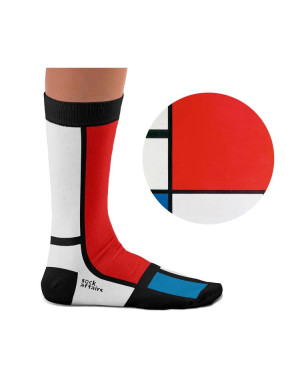 Sock Affairs : Chaussettes d'après l'oeuvre  Composition 2 de Mondrian