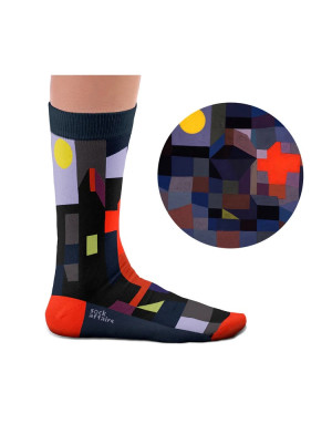 Sock Affairs : Chaussettes d'après "Feu A La Pleine Lune" de Paul Klee