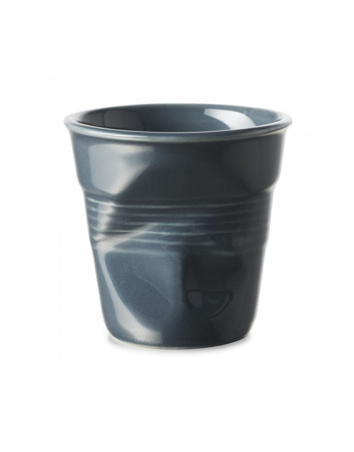  Revol : Gobelet Froissé Graphite - Tasse café 8 cl Porcelaine