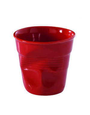 Revol : Gobelet Froissé Rouge- Tasse espresso 8 cl Porcelaine
