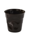 Gobelet Froissé Noir brillant - Tasse espresso 8 cl Porcelaine