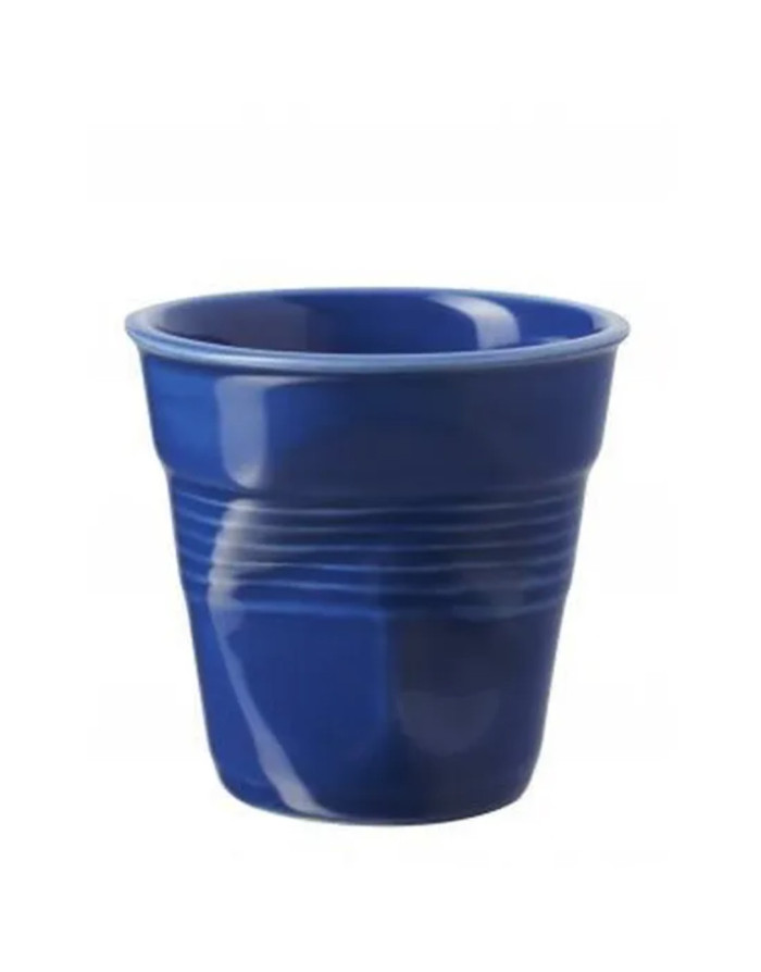 Revol : Gobelet Froissé Bleu outremer -Tasse espresso 8 cl Porcelaine
