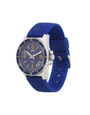 Kelton : "Mille" Montre bracelet en silicone bleu étanche 