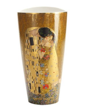 Goebel : Vase en porcelaine, Le Baiser de Klimt, 28 Cm