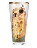 Vase en verre émaillé, Le Baiser de Klimt, 30 Cm