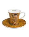 Tasse évasée + soucoupe, Le Baiser de Klimt