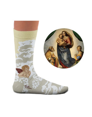 Sockaffairs : Chaussettes La vierge de la chapelle Sixtine de Raphael