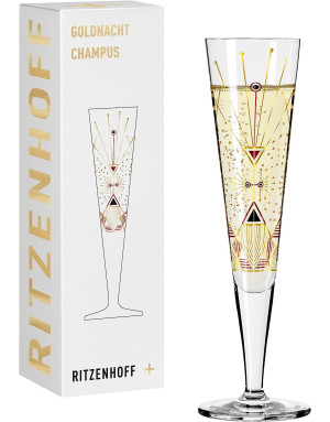 Ritzenhoff : Champus, Motifs géométriques Flûte à champagne de W.Bohr