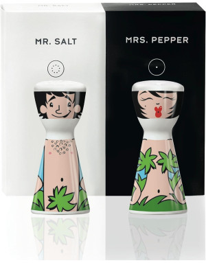 Ritzenhoff : Mr Salt & Mrs Pepper, salière & poivrière "Adam & Eve" de Nick Diggory Peppercorn