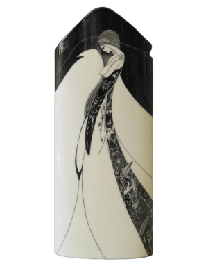 Parastone : Vase silhouette, Lady in long Dress de Beardsley