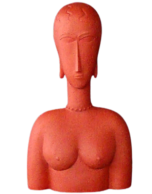Parastone : Sculpture Buste rouge de Modigliani reproduction de 17 cm