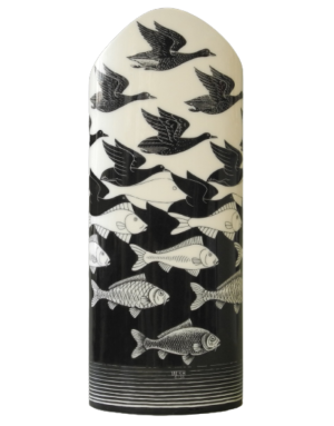 Parastone : Vase silhouette, Le Ciel et l'eau d'Escher