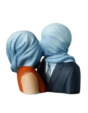 Parastone : Sculpture Les amants de Magritte, reproduction de 12.5 cm
