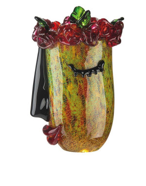 Gilde : Flora , Vase visage en verre 31 cm