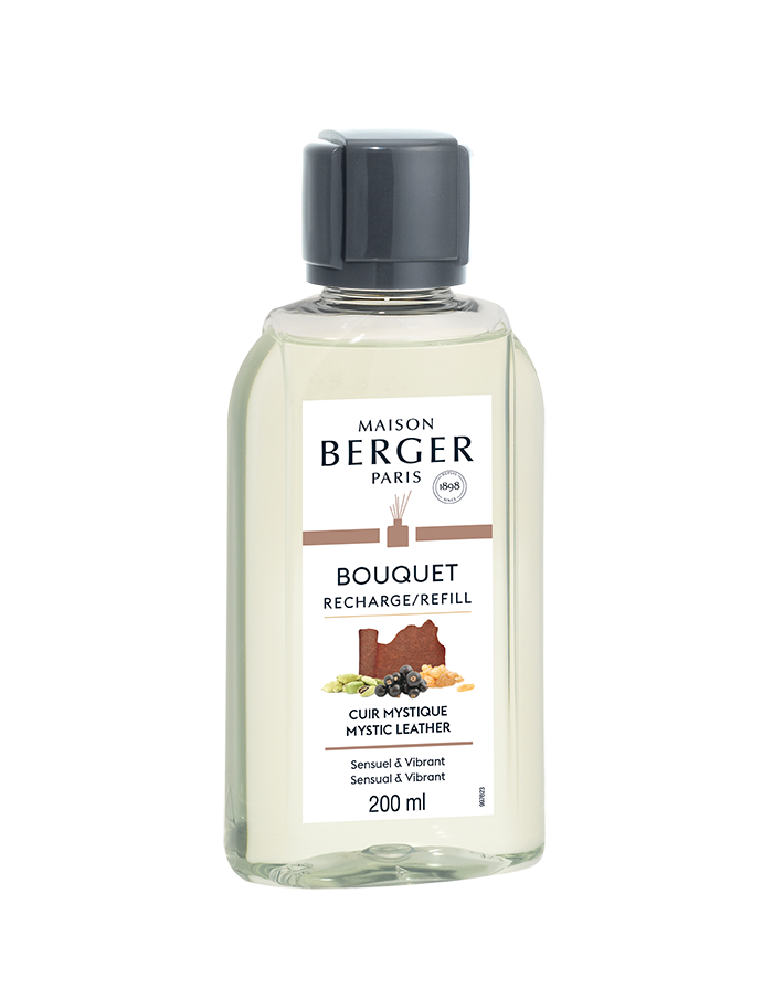 Maison Berger : Cuir Mystique, recharge 200 ml pour bouquet parfumé