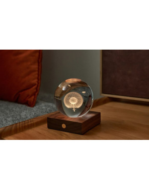 Gingko Design : Amber Crystal Light, Boule lumineuse Pissenlit