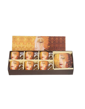 Socadis : Coffret 6 Tasses à café Larmes d'or de Klimt