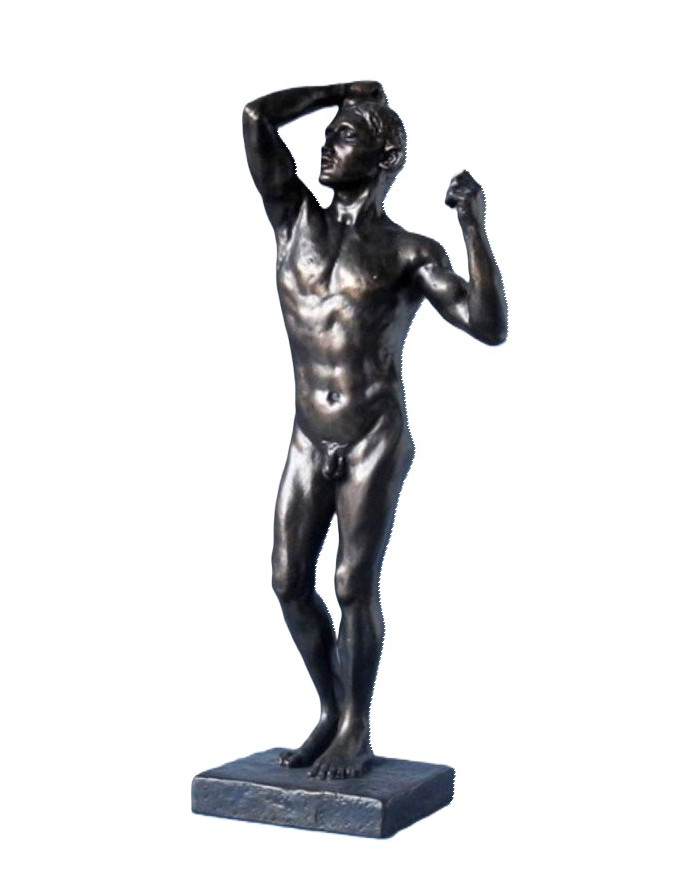 Parastone :   Sculpture, L'âge d'Airain de Rodin, Reproduction 23 cm