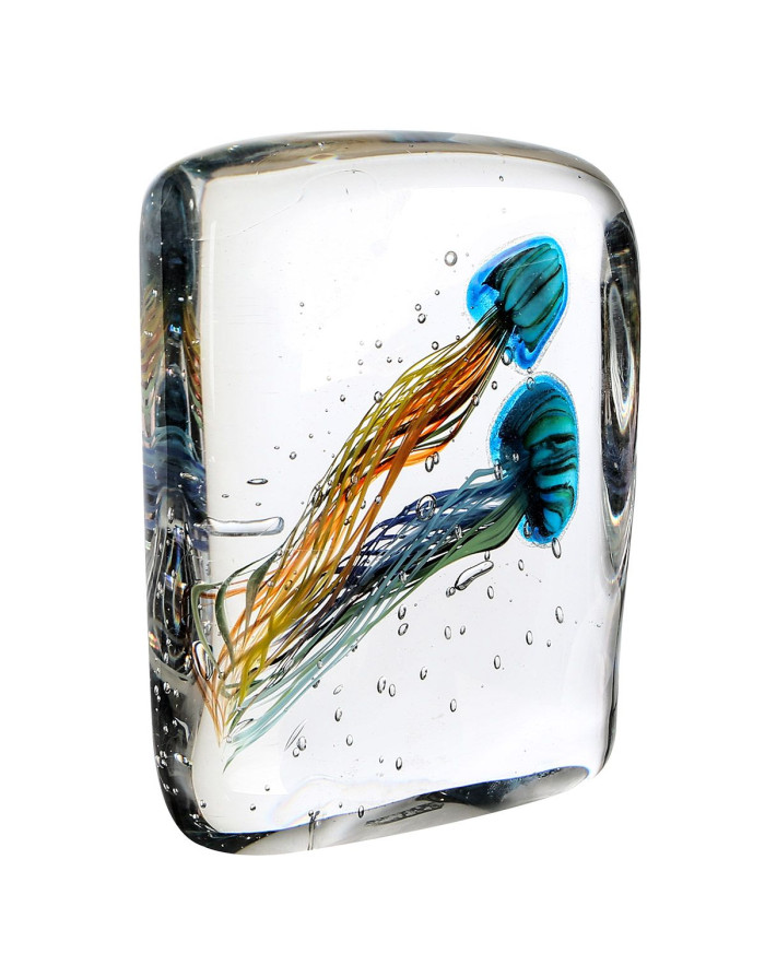 Gilde : Funny méduse, Sulfure Bloc de verre, 22 cm