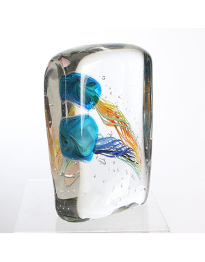 Gilde : Funny méduse, Sulfure Bloc de verre, 22 cm