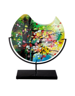 Gilde : Nicosia, Vase en verre sur support 37 cm