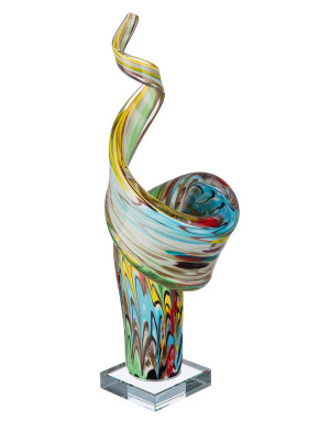 Gilde : Twister, Sculpture en verre, 35 cm