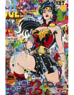 Eye Food Factory : Wonder Woman, Toile mural avec châssis
